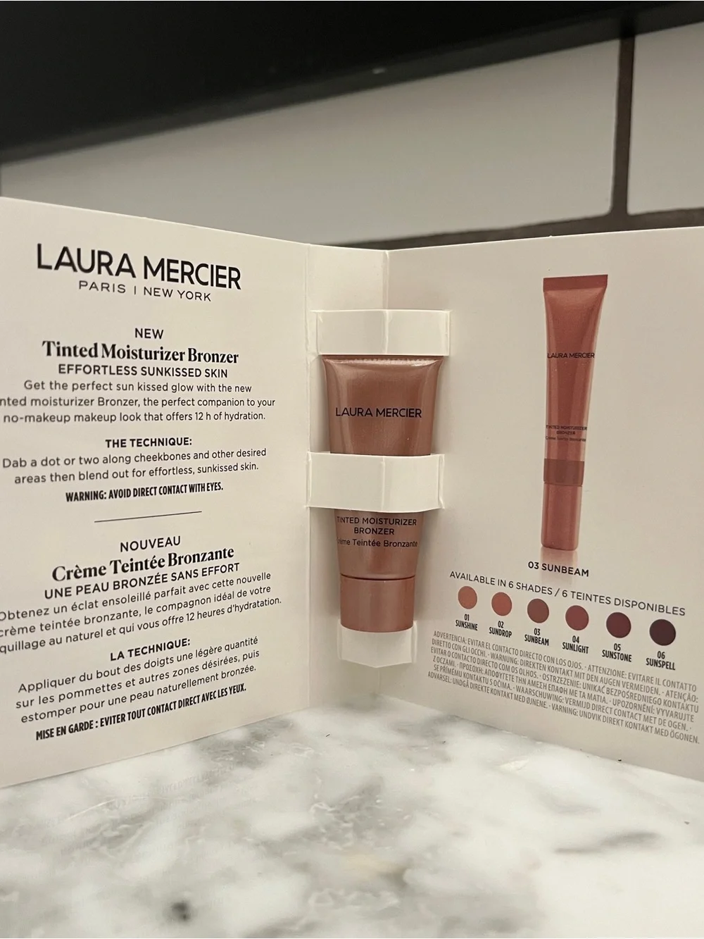 4 Piece Laura Mercier Travel Set - Eyeshadow Stick, Blush, Bronzer, Velour Puff